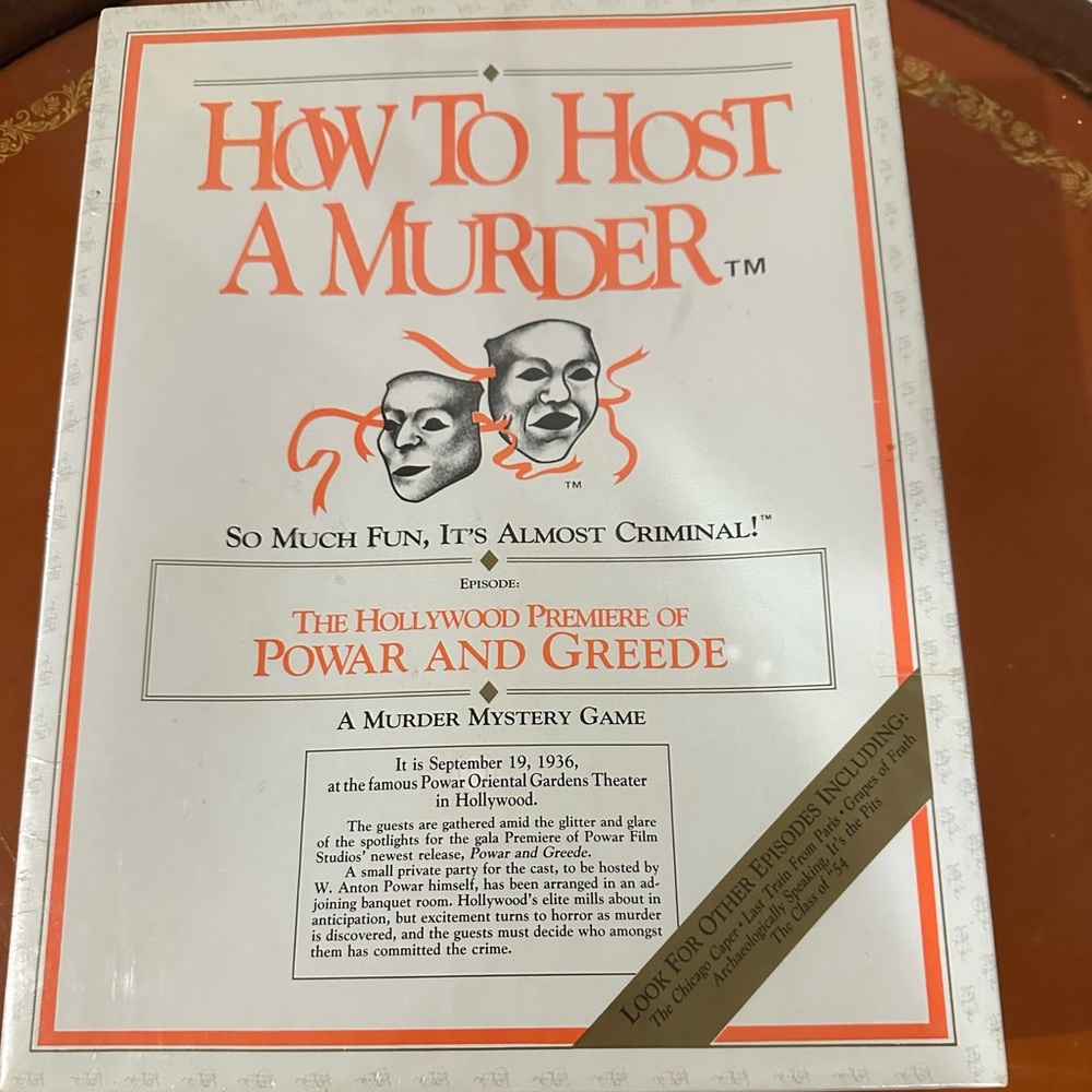 How to Host a Murder Game – Sealed 1988 Edition, Vincent Price on Box